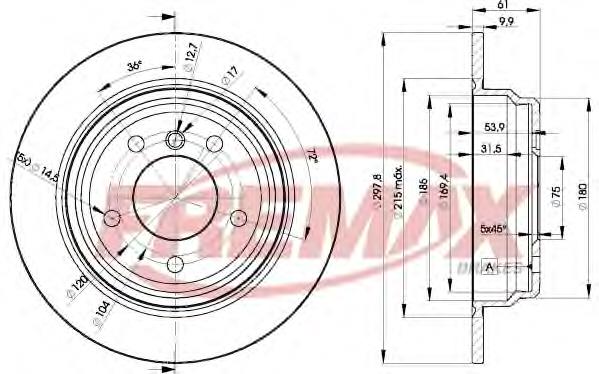 BD4129 Fremax disco do freio traseiro