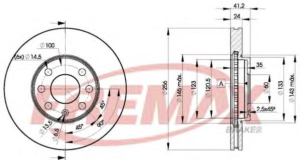 BD7879 Fremax disco do freio dianteiro