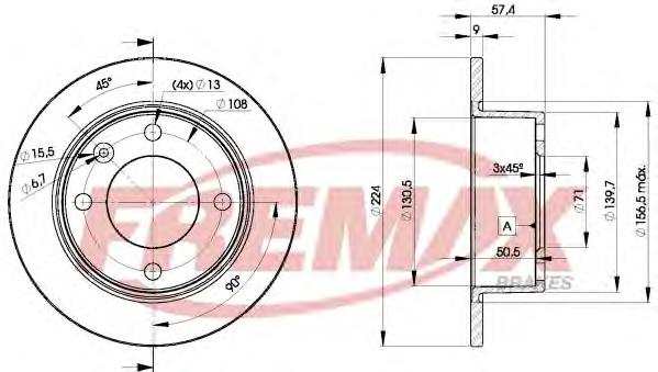 BD7811 Fremax disco do freio traseiro