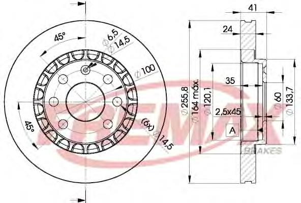 BD9042 Fremax disco do freio dianteiro