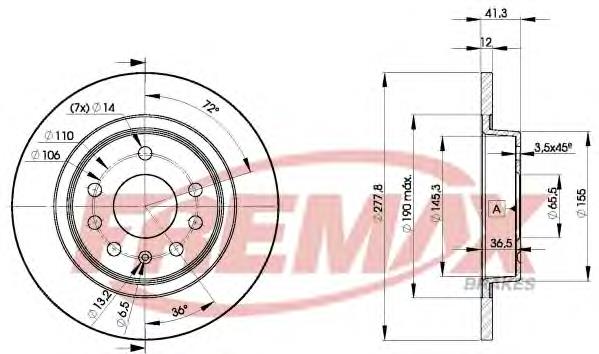 Тормозные диски BD9115 Fremax