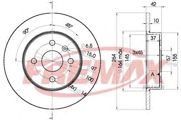 BD9116 Fremax disco do freio traseiro