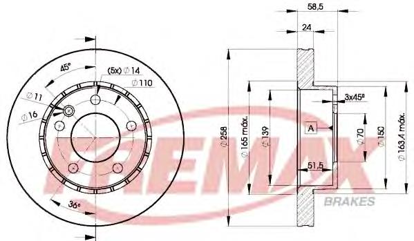 Передние тормозные диски BD9039 Fremax