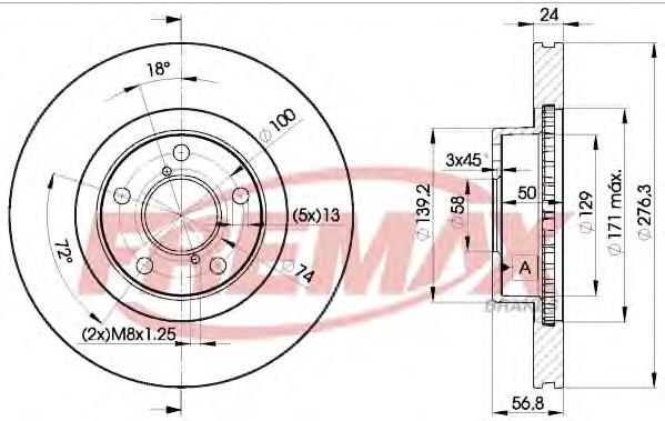 Тормоз дисковый передний Fremax BD0033 цена, от 45.01 USD