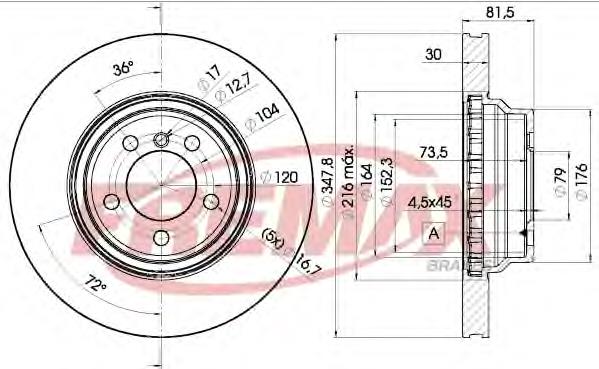 BD0267 Fremax Диск тормозной передний