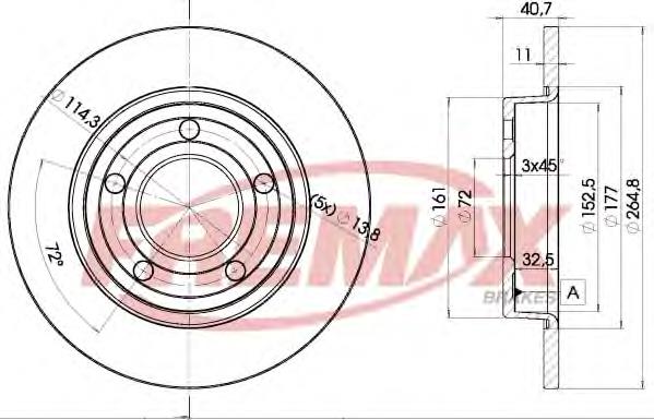 Купить BD3275 Fremax Диск тормозной задний