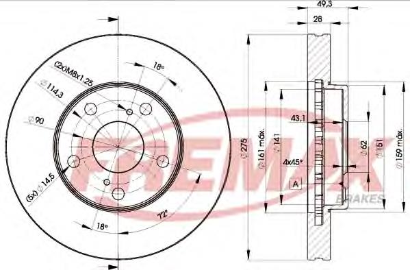 Купить BD3304 Fremax Ротор тормозной
