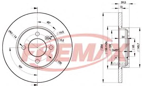 BD3392 Fremax disco do freio dianteiro