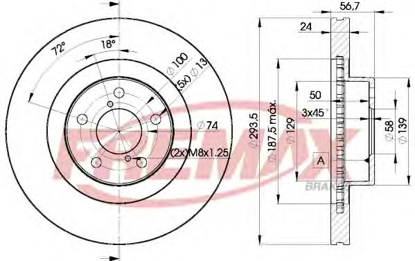 BD2630 Fremax Диск тормозной передний