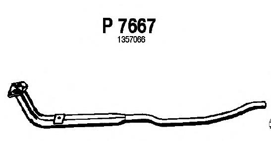 P7667 Fenno труба выхлопная, от катализатора до глушителя