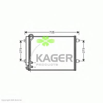 946182 Kager радиатор кондиционера