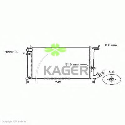 31-0185 Kager radiador de esfriamento de motor