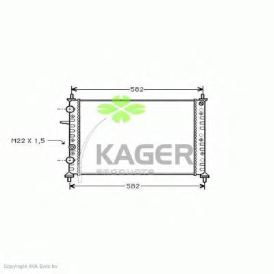 310411 Kager radiador de esfriamento de motor