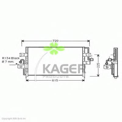 94-5081 Kager radiador de aparelho de ar condicionado