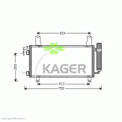 945248 Kager радиатор кондиционера