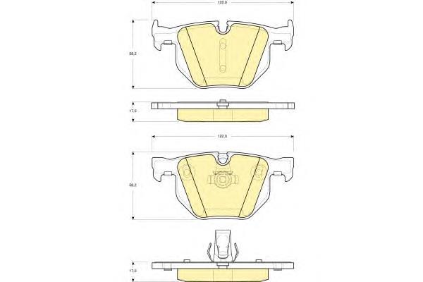 Задние дисковые колодки Girling 6115602