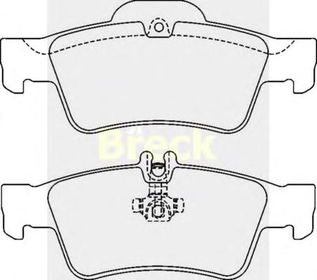 23334 00 702 20 Breck sapatas do freio traseiras de disco