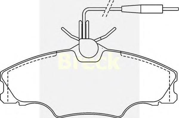 21724 00 701 10 Breck sapatas do freio dianteiras de disco