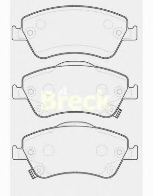 24122 00 701 10 Breck sapatas do freio dianteiras de disco