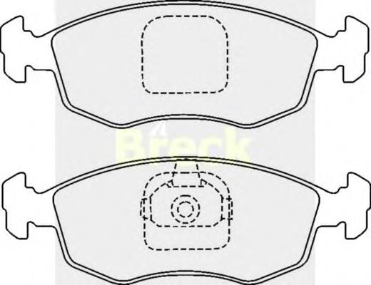 235520070200 Breck sapatas do freio dianteiras de disco