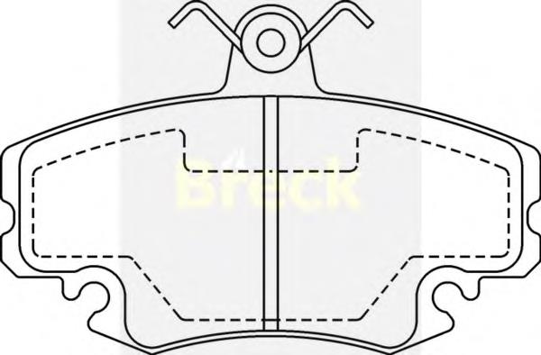 21463 00 702 10 Breck sapatas do freio dianteiras de disco