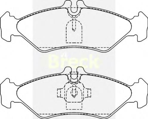 21621 00 705 10 Breck sapatas do freio traseiras de disco