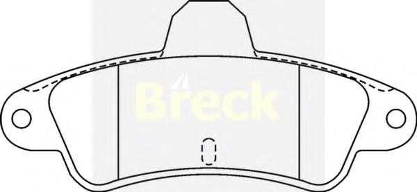 2158600 Breck колодки тормозные задние дисковые