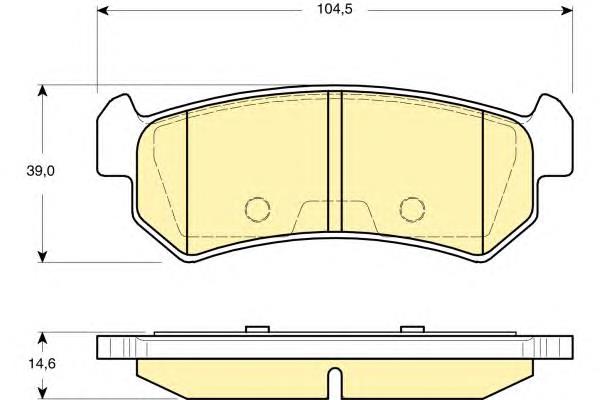 Задние тормозные колодки 6133489 Girling
