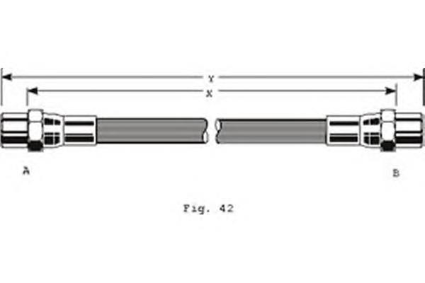 Шланг тормозной передний 9001262 Girling