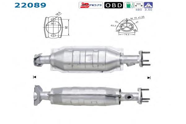 22089 AS/Auto Storm convertidor - catalisador