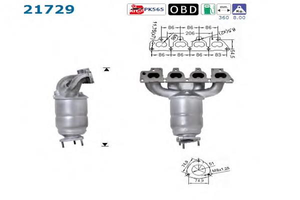 21729 AS/Auto Storm convertidor - catalisador