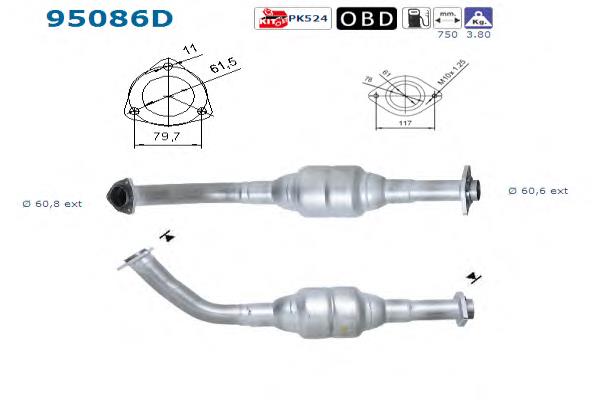 Глушитель, передняя часть Toyota 1741067030 цена, от 126.69 USD