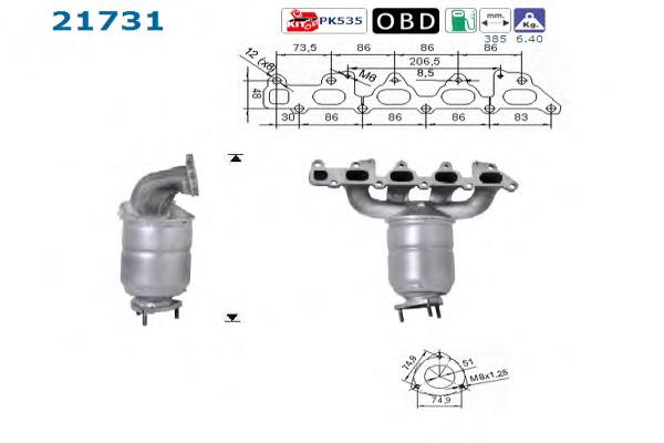 21731 AS/Auto Storm convertidor - catalisador