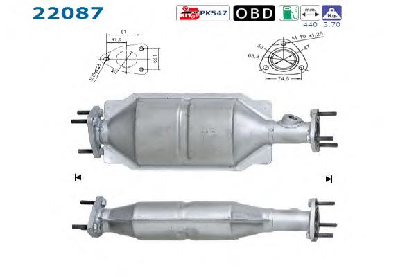 22087 AS/Auto Storm convertidor - catalisador