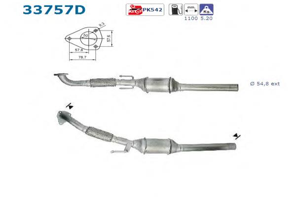 33757D AS/Auto Storm convertidor - catalisador