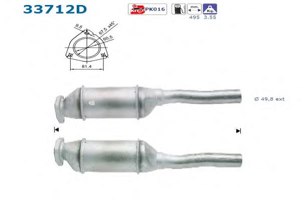 Convertidor - catalisador 33712D AS/Auto Storm