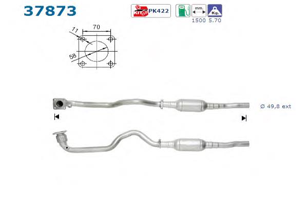 Convertidor - catalisador 37873 AS/Auto Storm