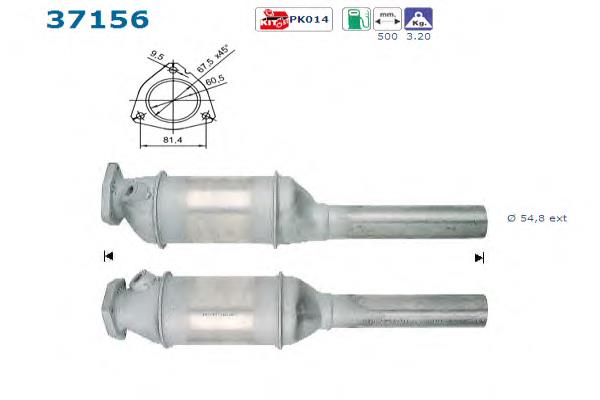 Convertidor - catalisador 37156 AS/Auto Storm