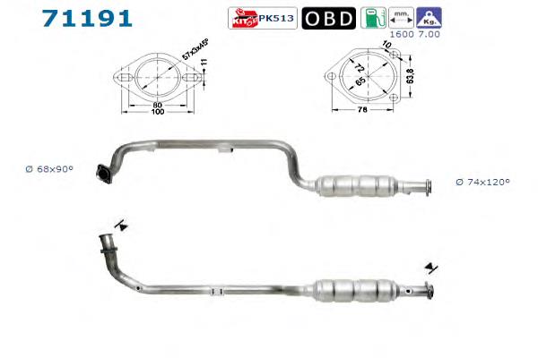 A2034903019 Mercedes silenciador, parte dianteira