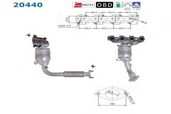 Compre 099651 Klokkerholm Convertidor - catalisador