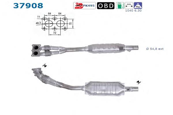 Convertidor - catalisador 37908 AS/Auto Storm