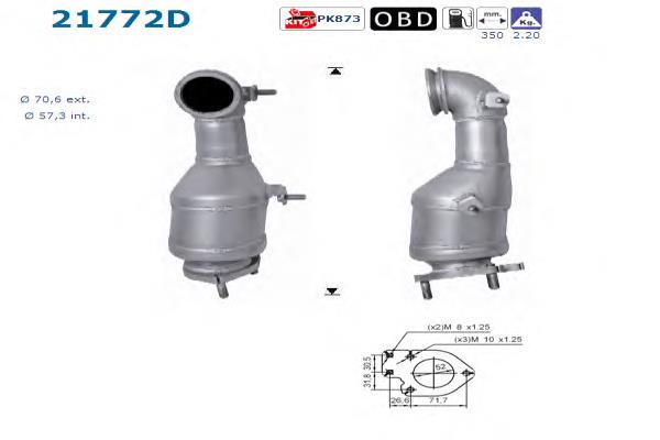 Convertidor - catalisador Chevrolet Captiva 1 C100
