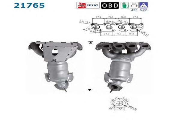 Convertidor - catalisador 21765 AS/Auto Storm