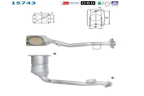 15743 AS/Auto Storm convertidor - catalisador