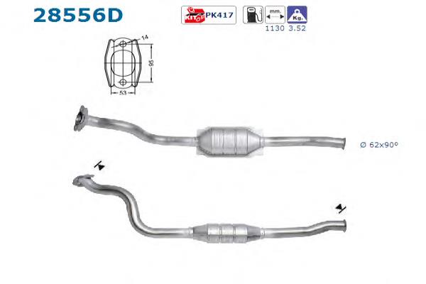 28556D AS/Auto Storm silenciador, parte dianteira