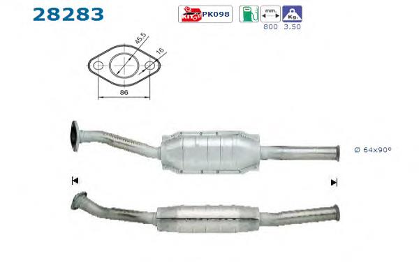 Convertidor - catalisador 28283 AS/Auto Storm