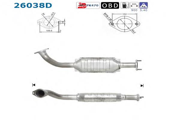 Convertidor - catalisador 26038D AS/Auto Storm