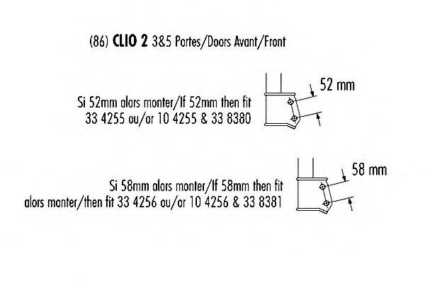 Amortecedor dianteiro Renault Clio LB0, LB1, LB2