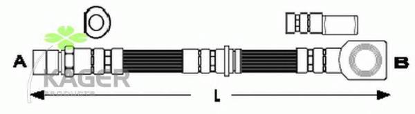 Шланг тормозной передний 380521 Kager