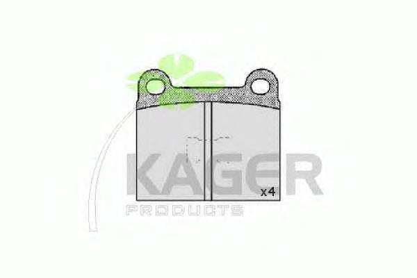 35-0124 Kager колодки тормозные передние дисковые